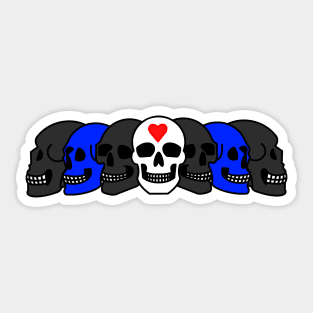 Pride Skulls Leather Sticker